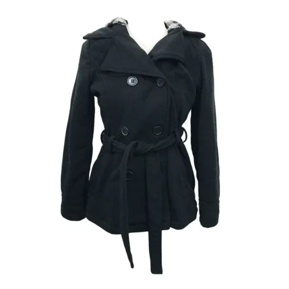 Joujou Soft Knit Pea Coat Belted Jacket M